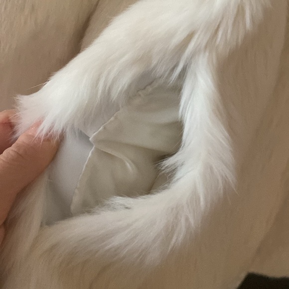 VINTAGE SERGIO VALENTE CREAM RABBIT FUR COAT | EUC | MADE IN FRANCE - Picture 8 of 16